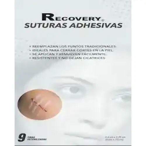 Suturas Adhesivas 6mm X 75mm - 9 Unidades
