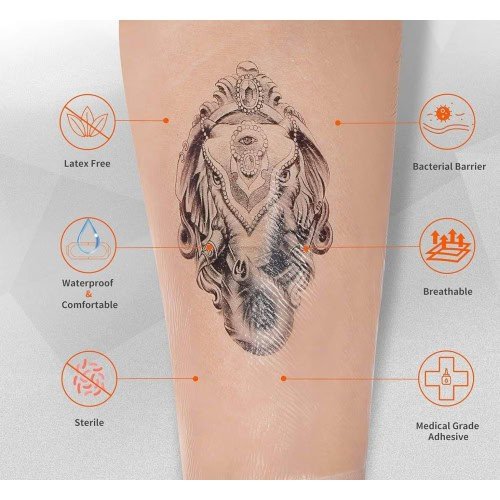 Parche Impermeable Protege Heridas/ Tatuajes 10x10cm - Imagen 4