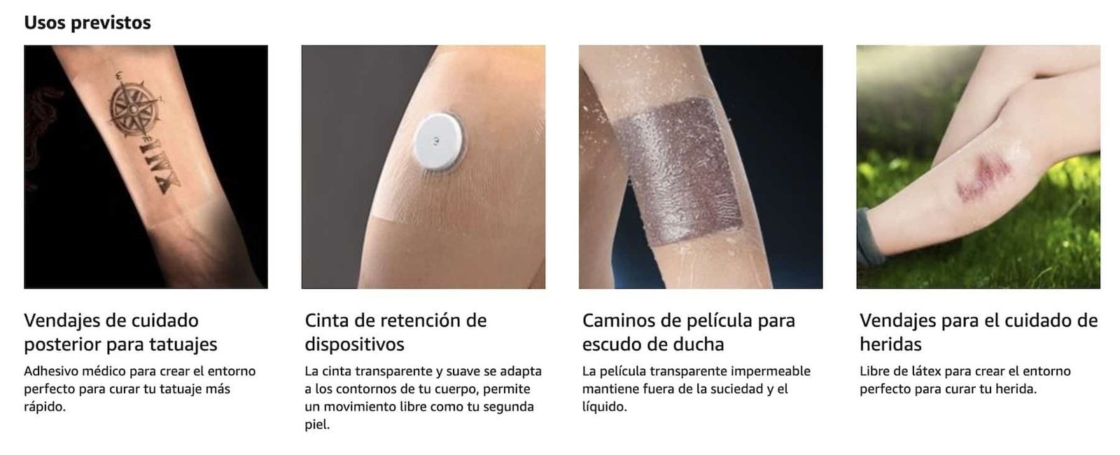 Parche Impermeable Protege Heridas/ Tatuajes 10x10cm - Imagen 3