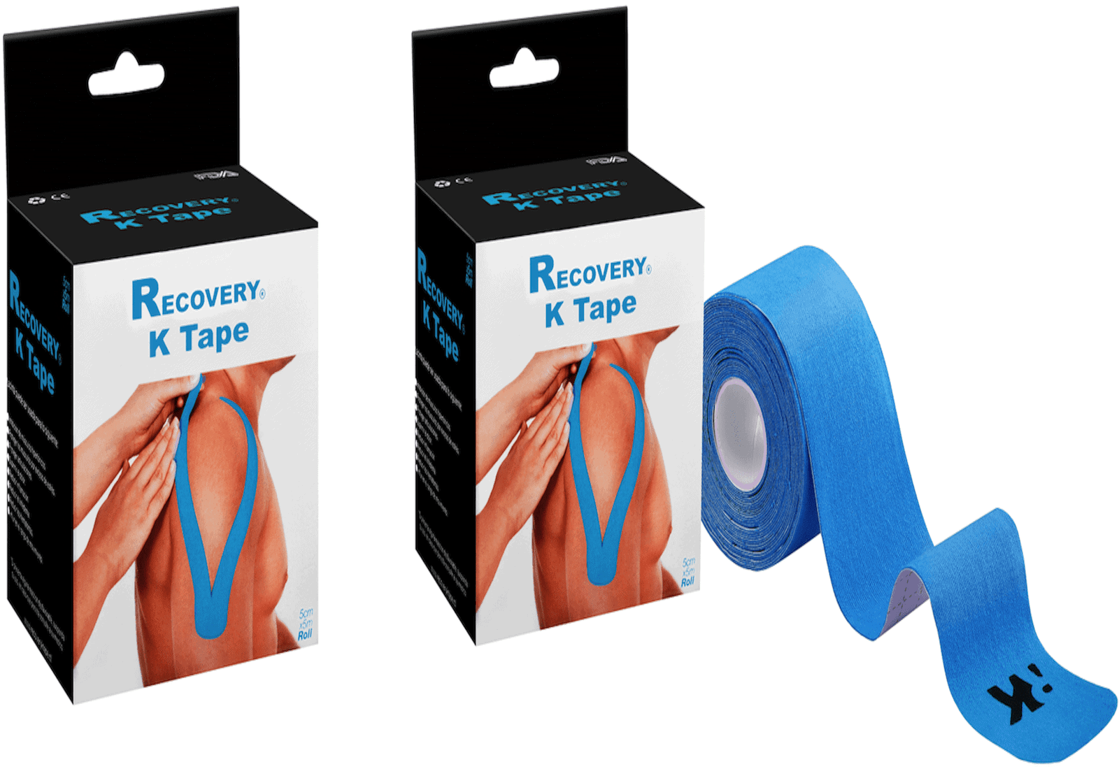 Duo Pack Cinta/Tape Kinesiológico Azul 5cmx5mt Precortada