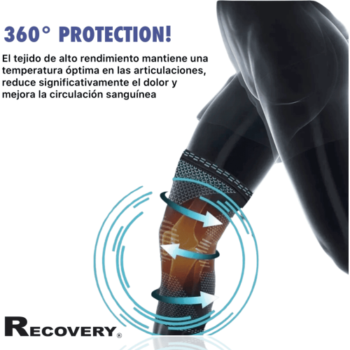 Rodillera Deportiva Ortopédica con Soporte Lateral - Artritis Gym - Celeste - Imagen 3