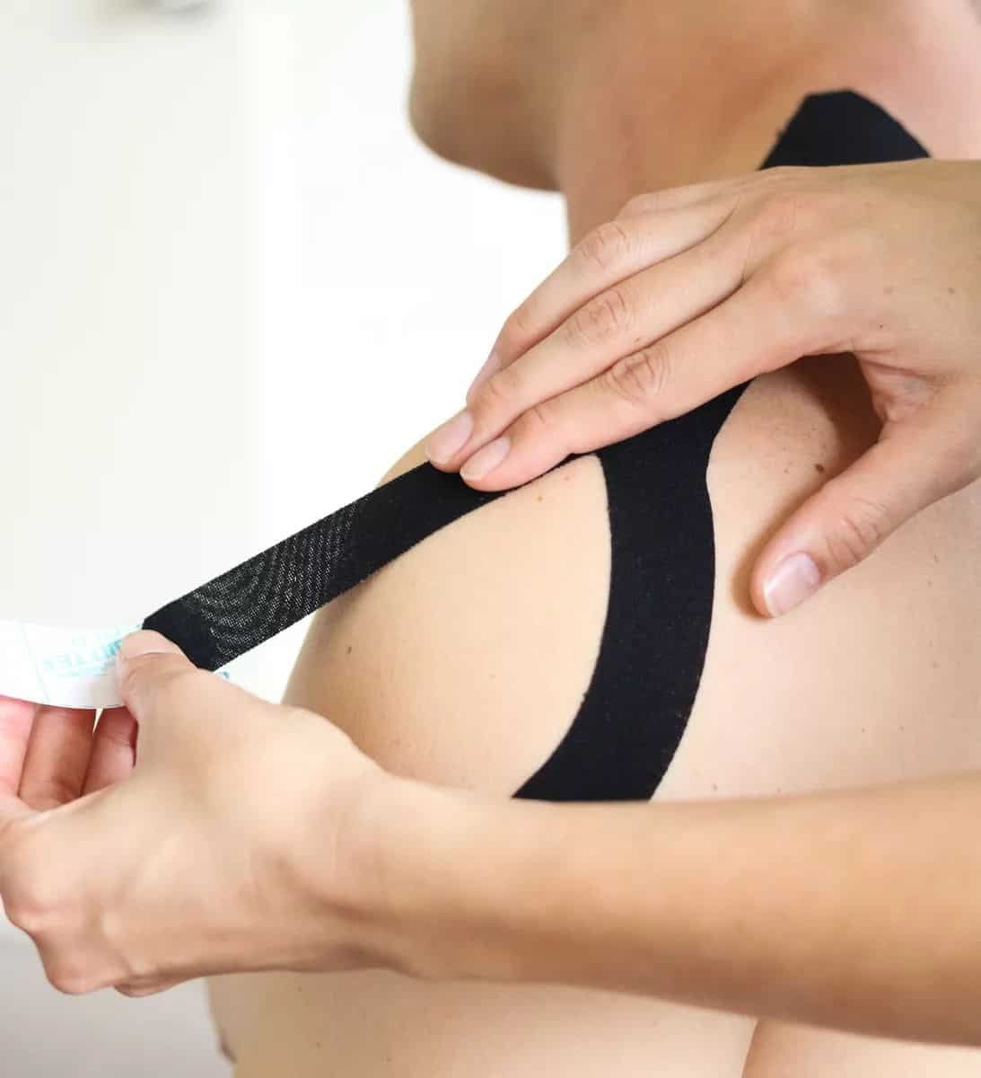 Duo Pack Cinta/Tape Kinesiológico Negro 5cmx5mt Precortada - Imagen 4