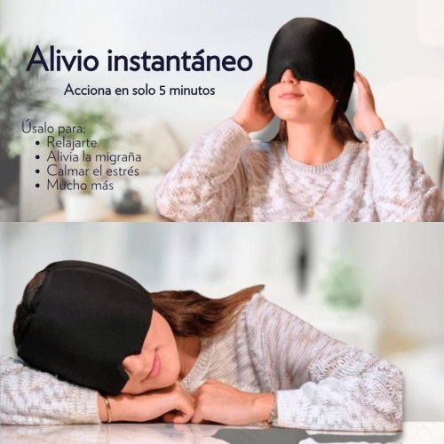 Compresa Gorro Gel 360° Frio Y Calor Alivia Migraña - Imagen 4